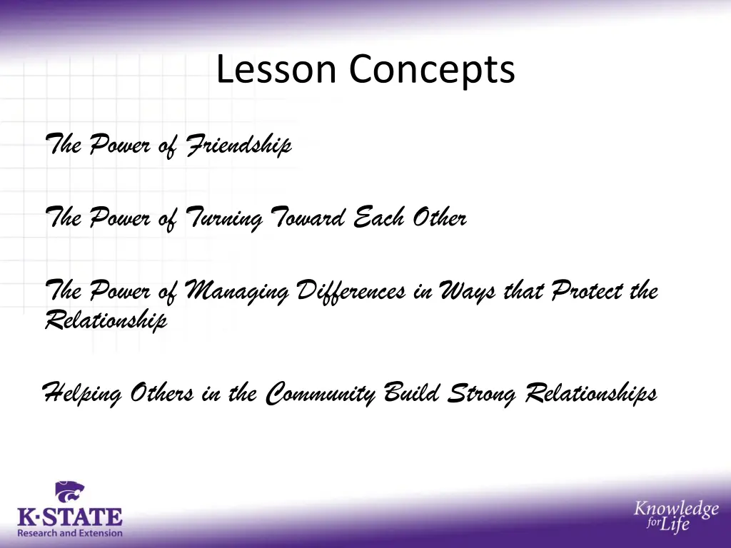 lesson concepts