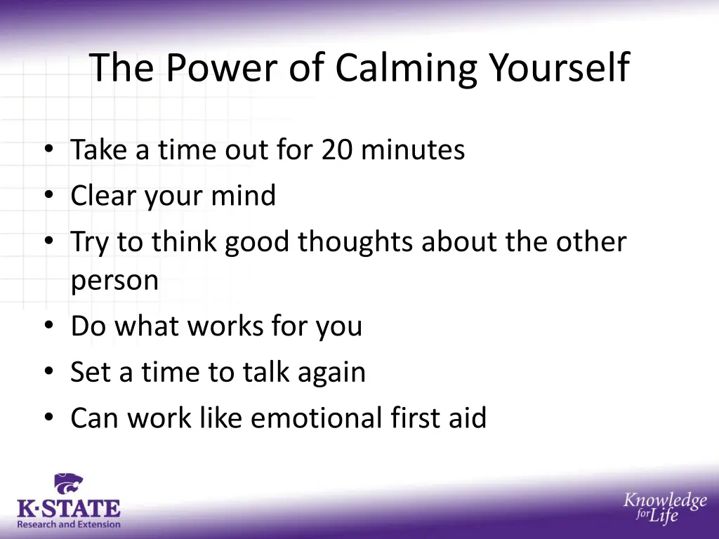 the power of calming yourself