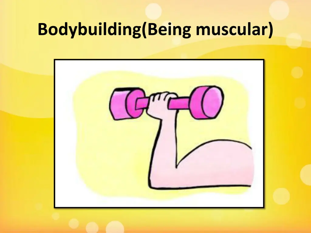 bodybuilding being muscular