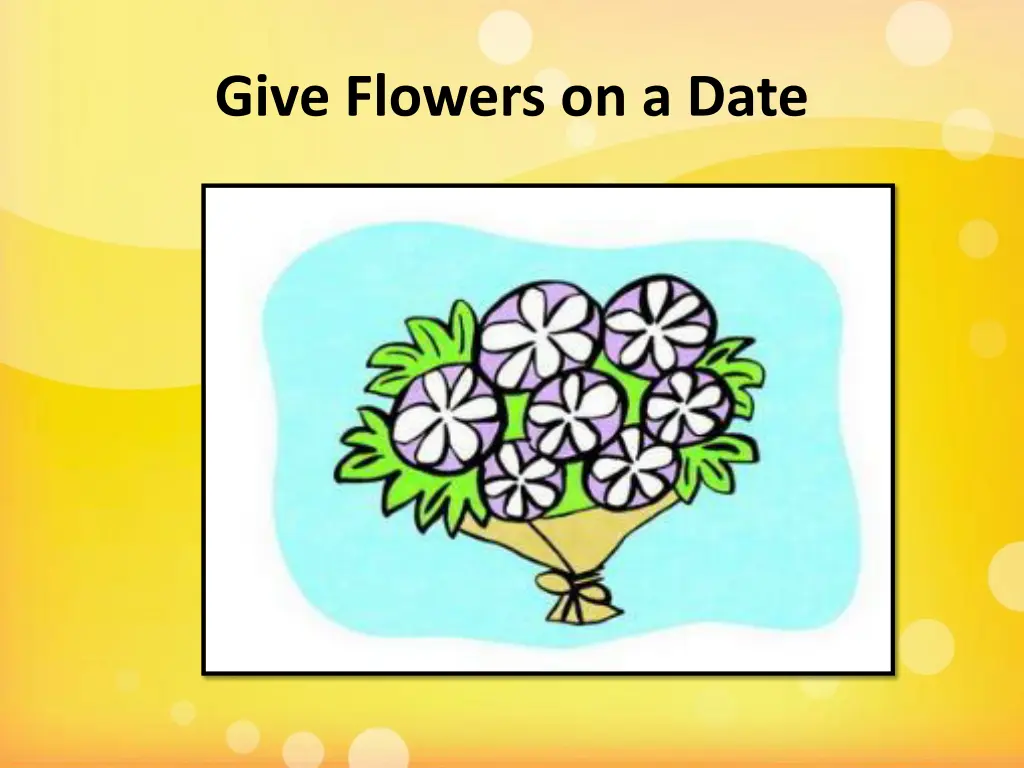 give flowers on a date