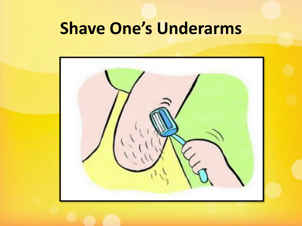 shave one s underarms