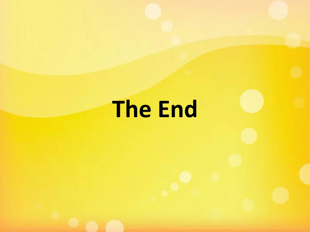 the end