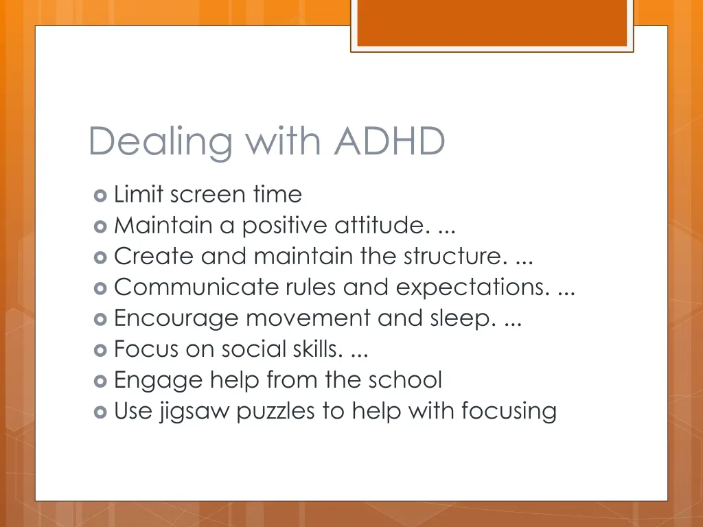 dealing with adhd