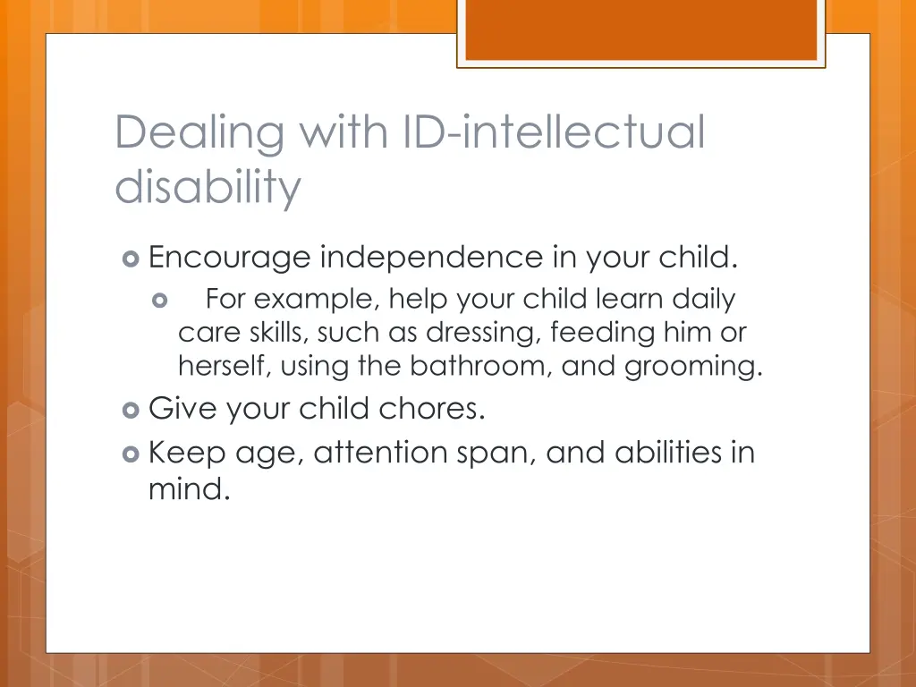 dealing with id intellectual disability