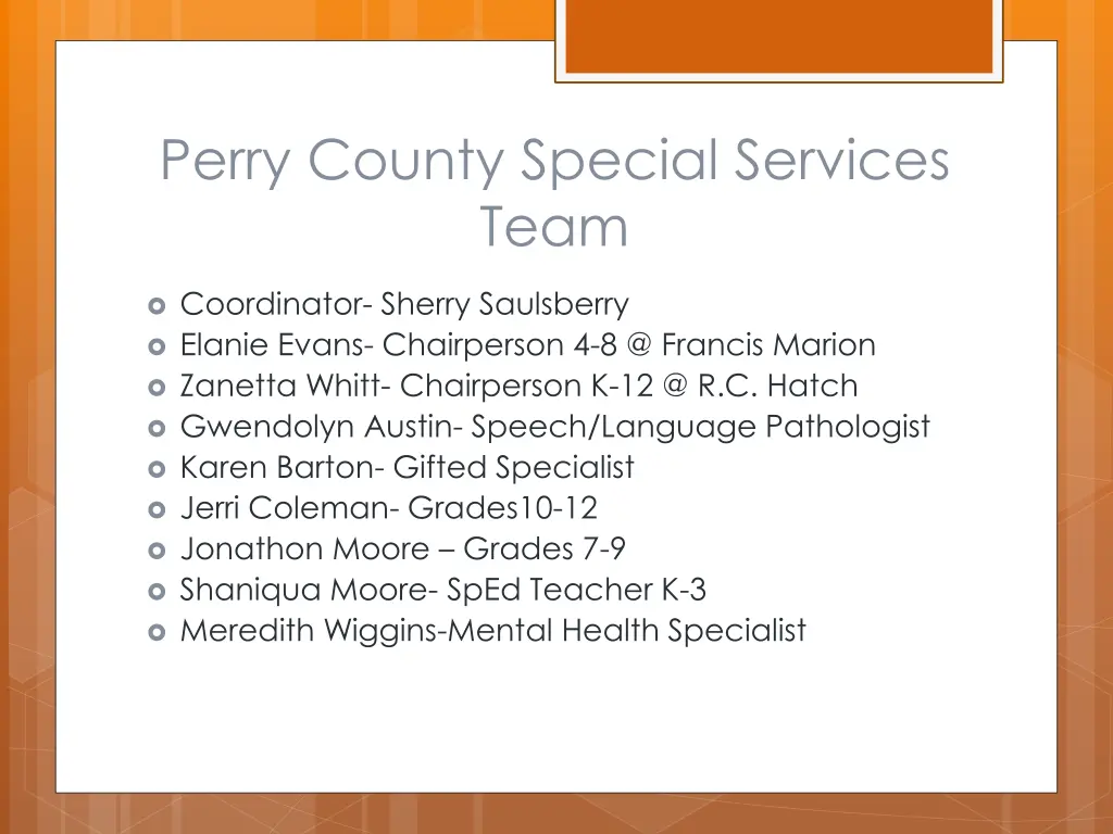 perry county special services team