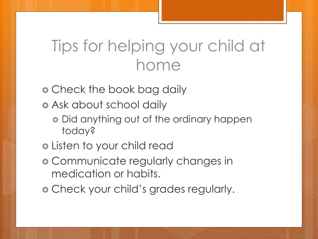 tips for helping your child at home