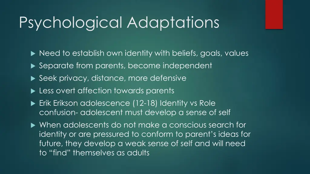 psychological adaptations