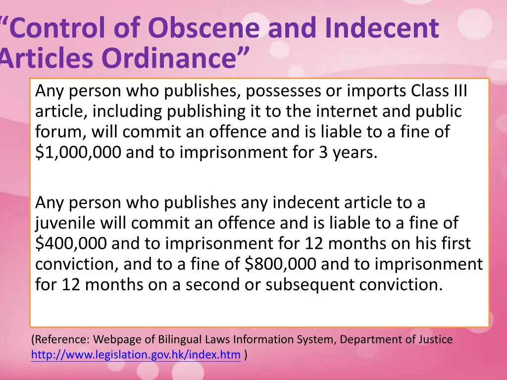 control of obscene and indecent articles ordinance 1