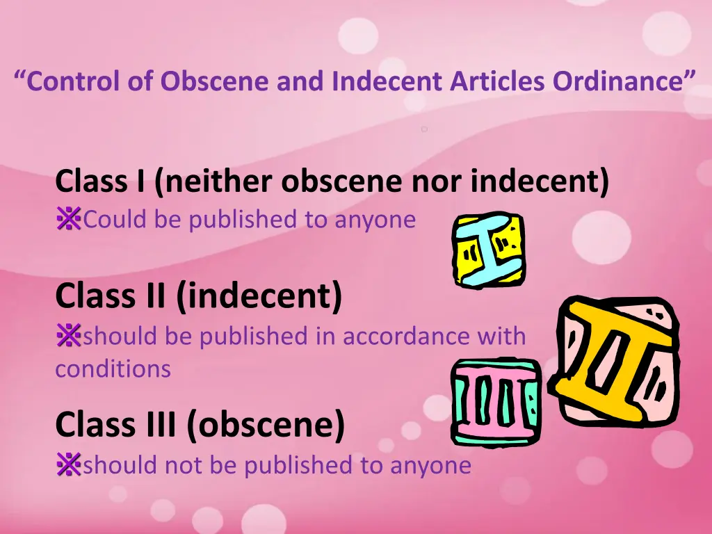 control of obscene and indecent articles ordinance