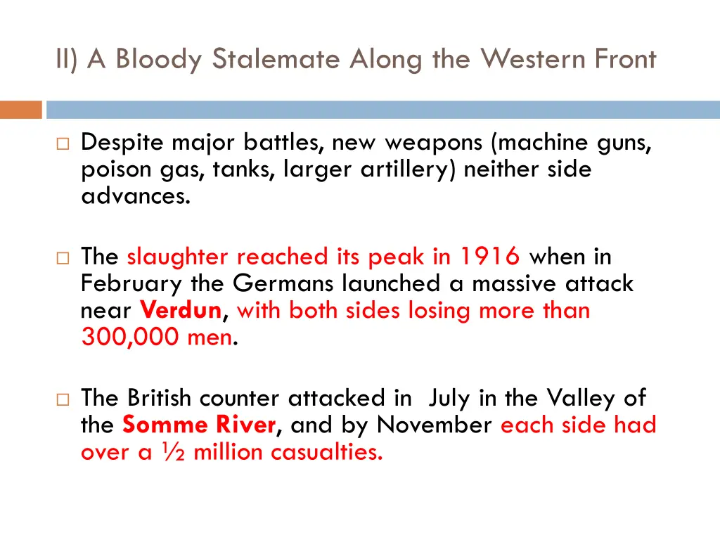 ii a bloody stalemate along the western front 1