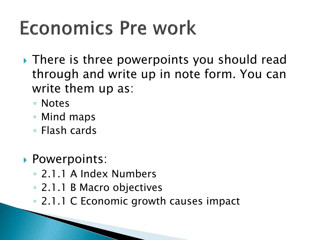 there is three powerpoints you should read