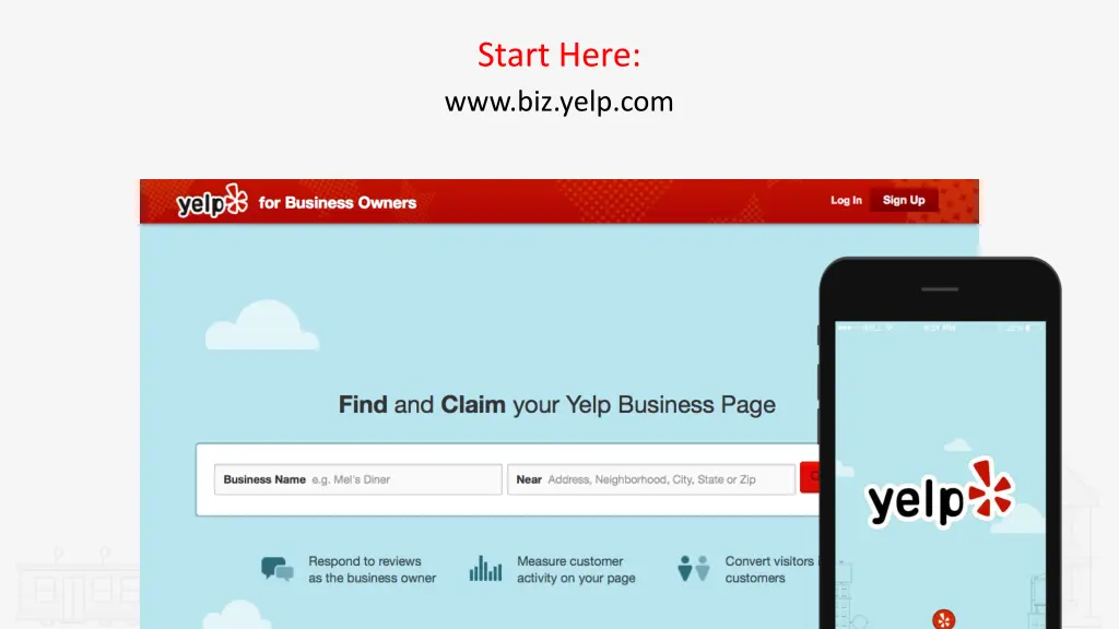 start here www biz yelp com