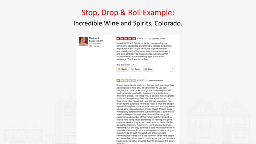 stop drop roll example incredible wine