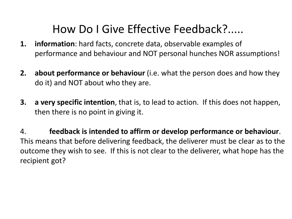 how do i give effective feedback