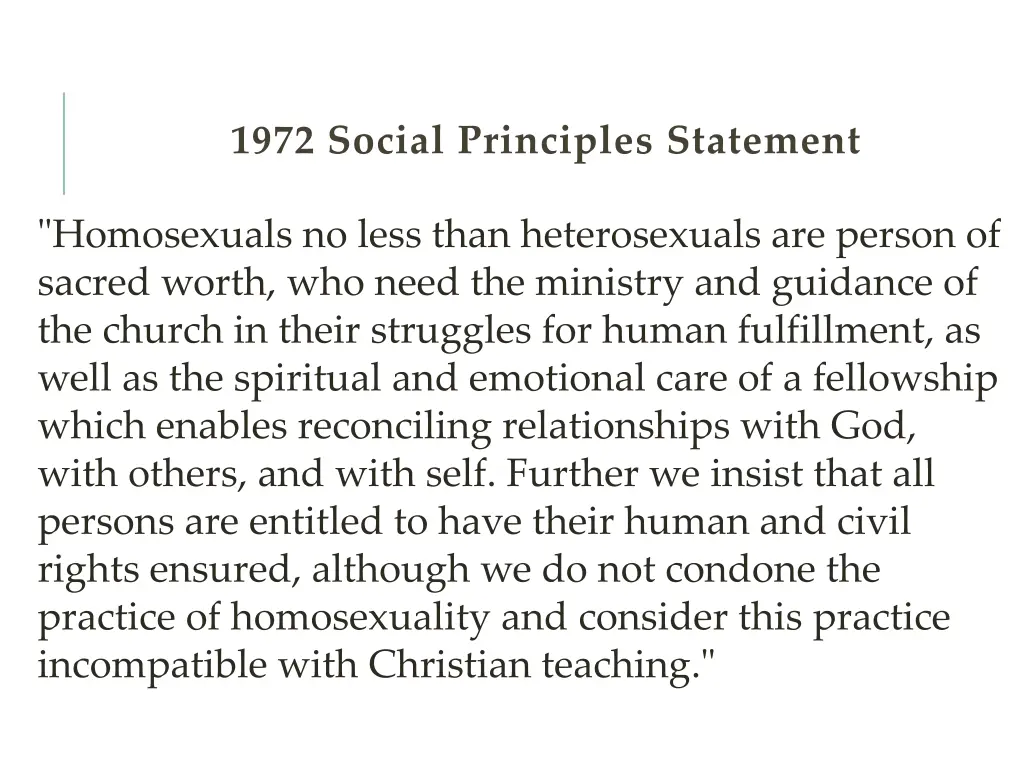 1972 social principles statement