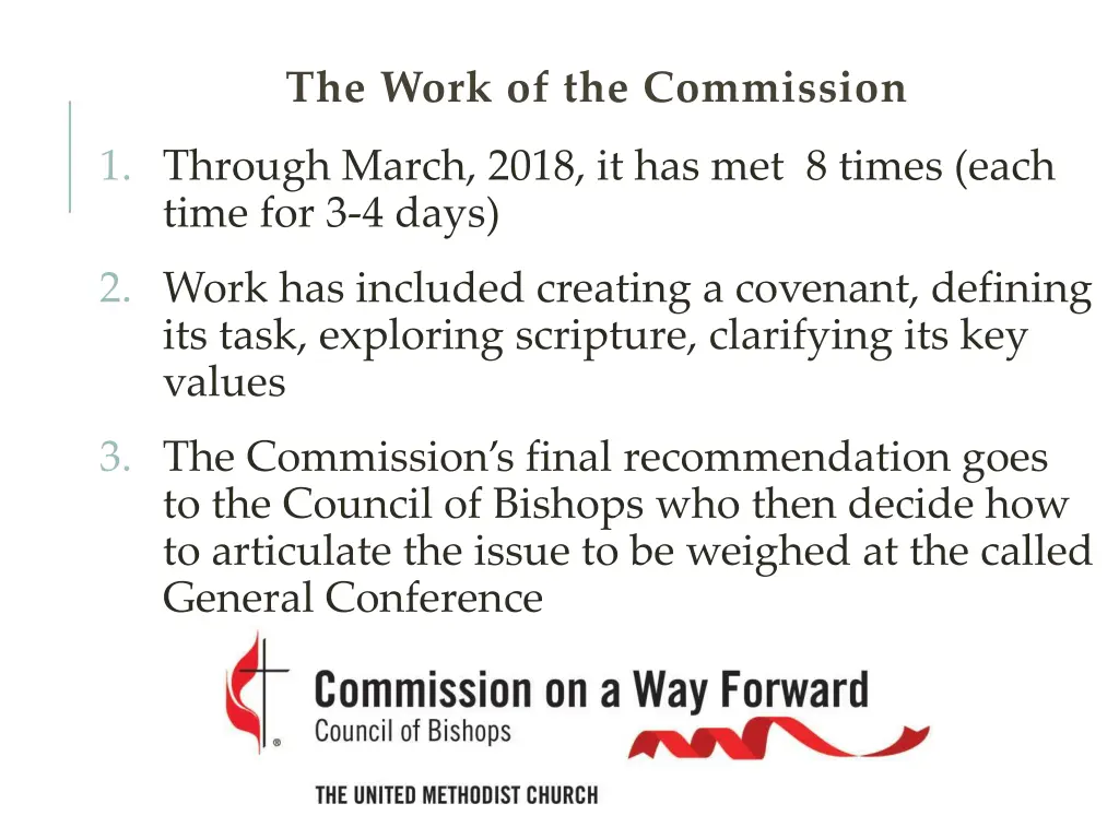 the work of the commission