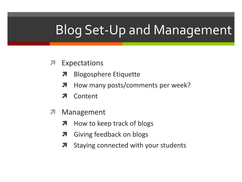 blog set up and management