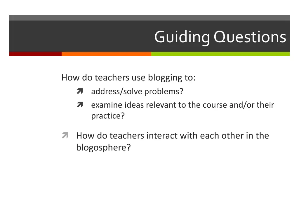 guiding questions