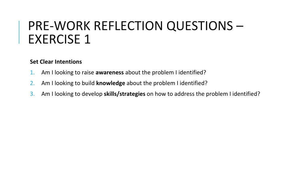 pre work reflection questions exercise 1 1