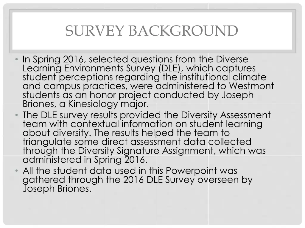 survey background