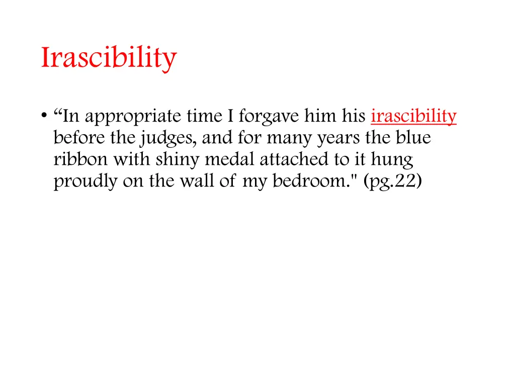 irascibility