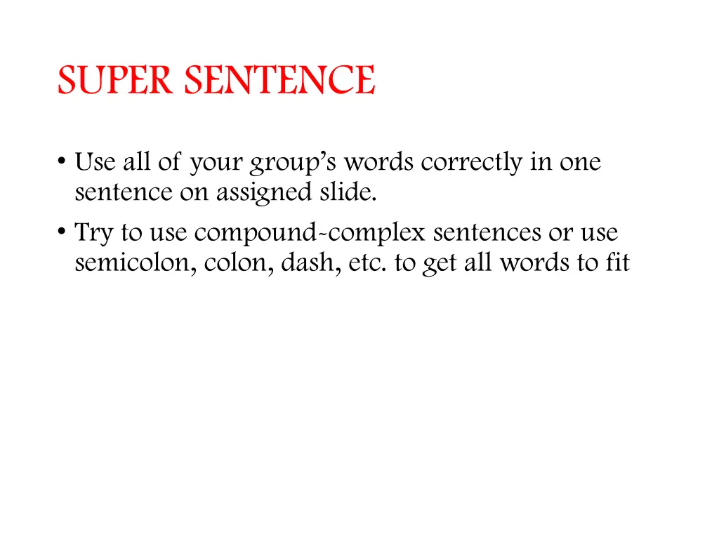 super sentence