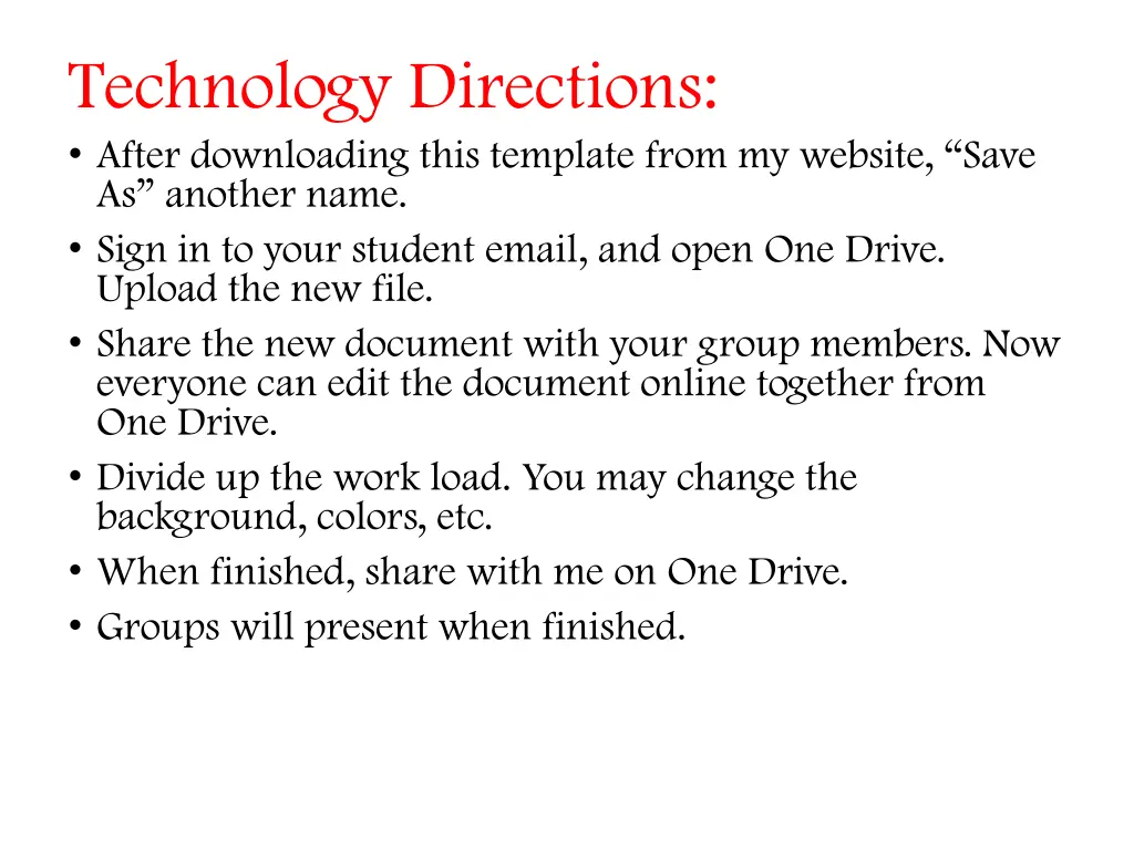 technology directions after downloading this