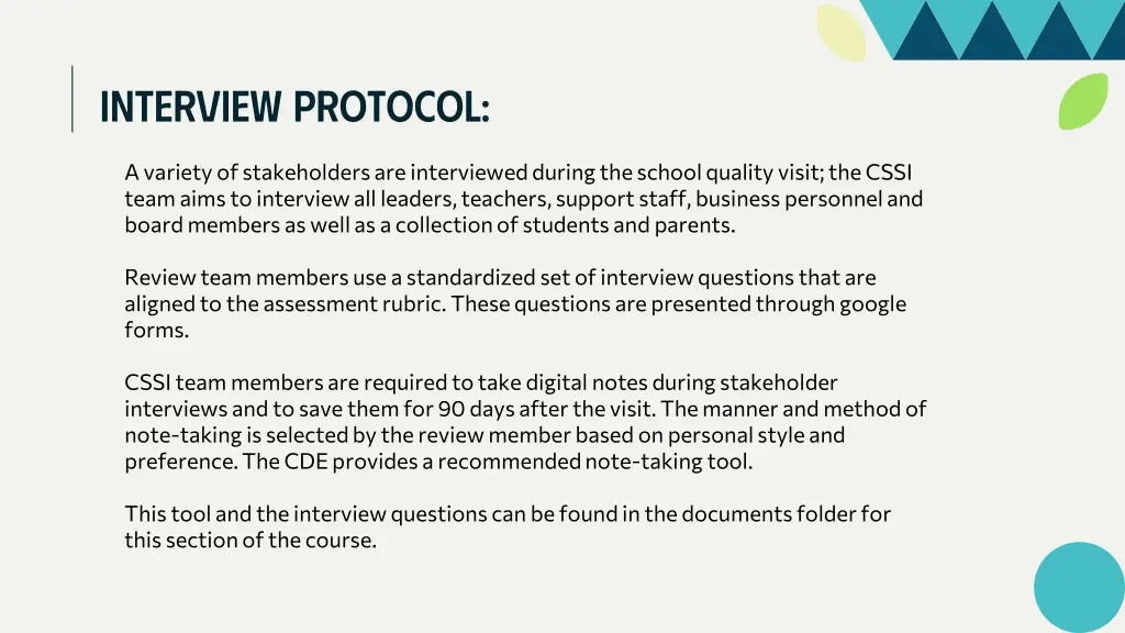 interview protocol