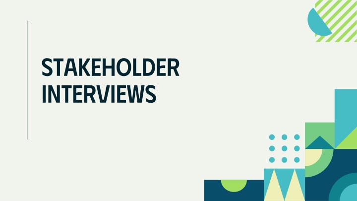 stakeholder interviews