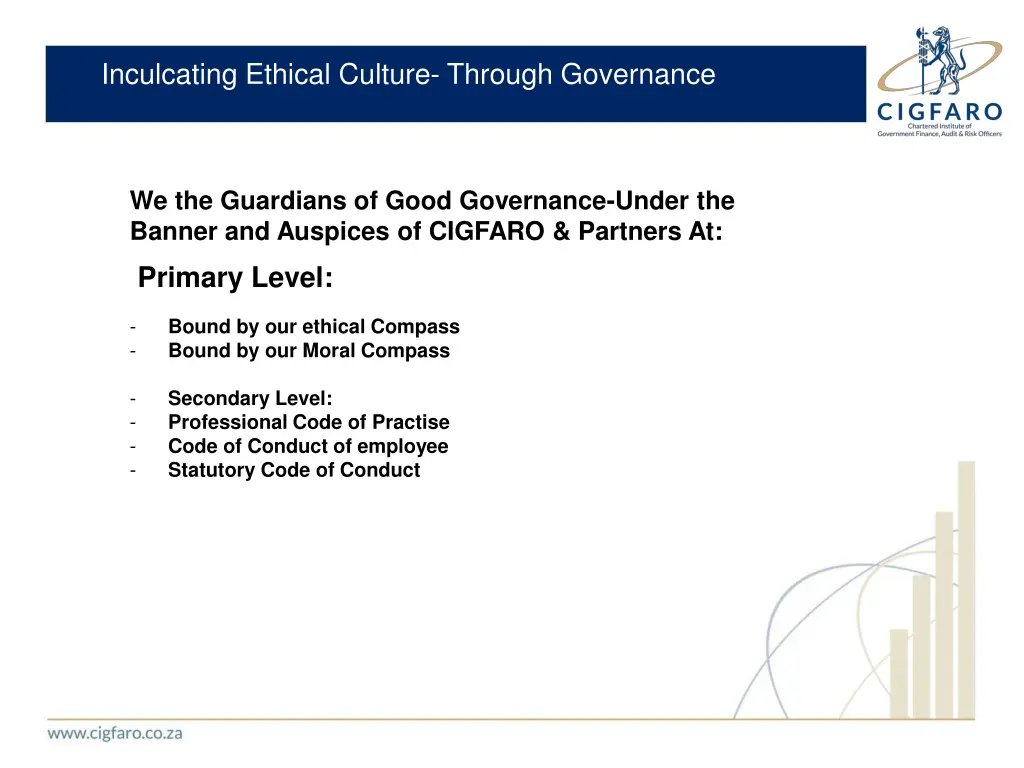 inculcating ethical culture through governance