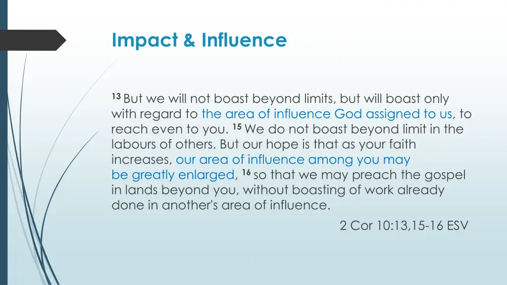 impact influence