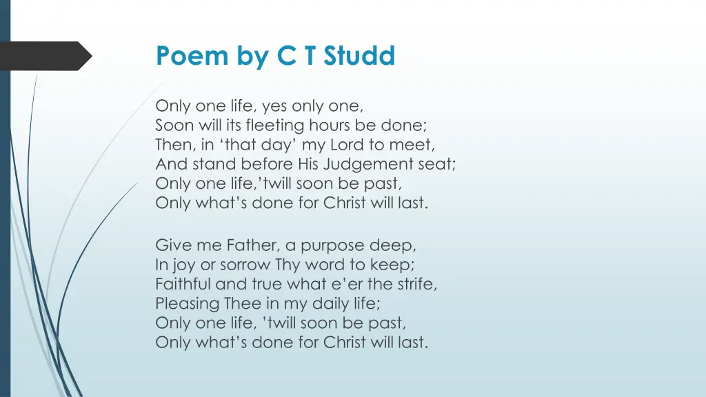 poem by c t studd