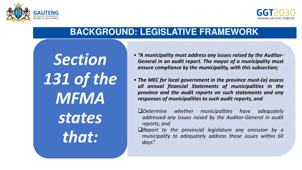 background legislative framework 1