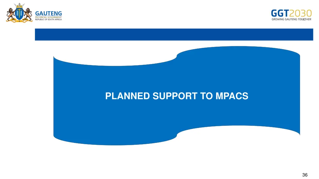 planned support to mpacs