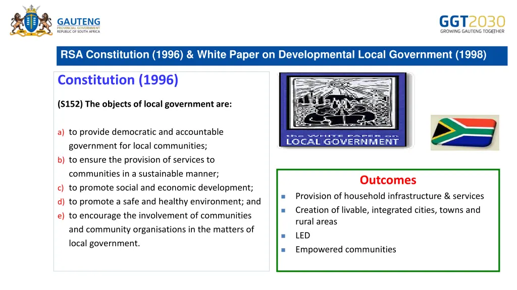 rsa constitution 1996 white paper