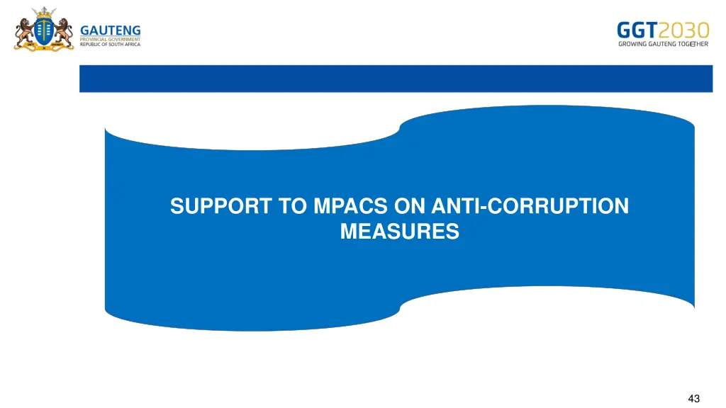 support to mpacs on anti corruption measures