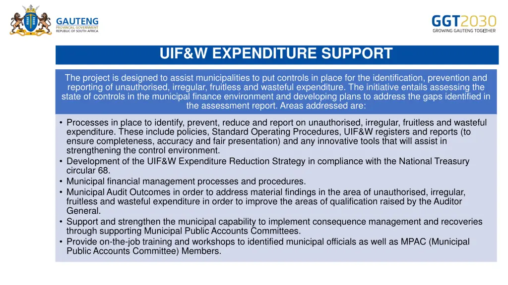 uif w expenditure support