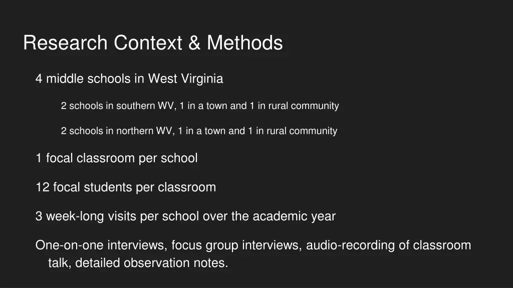 research context methods