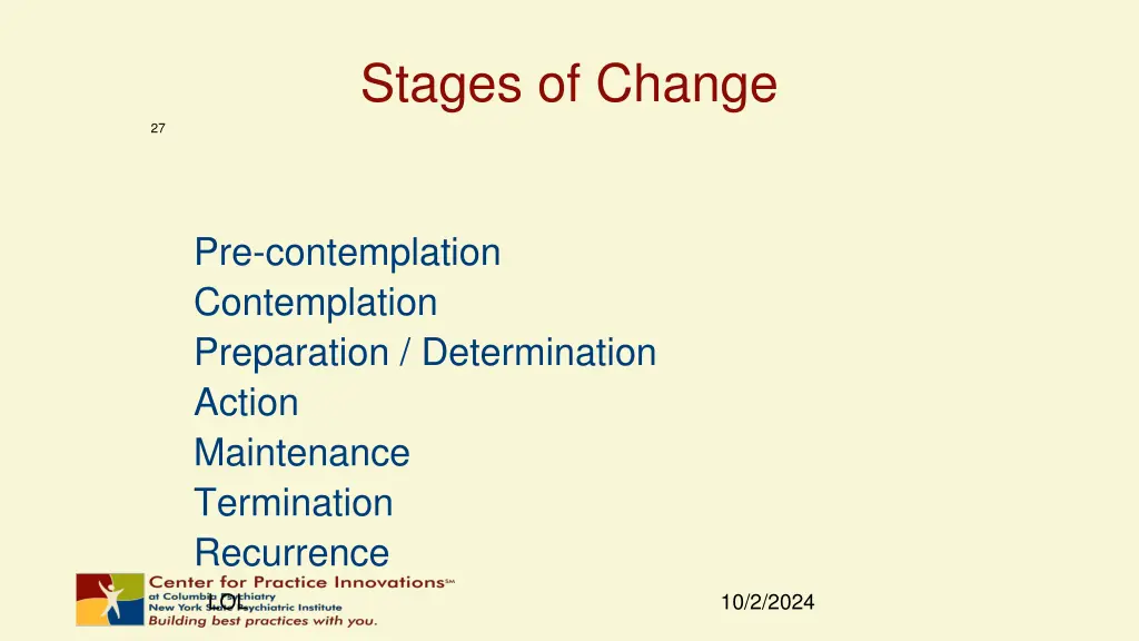 stages of change