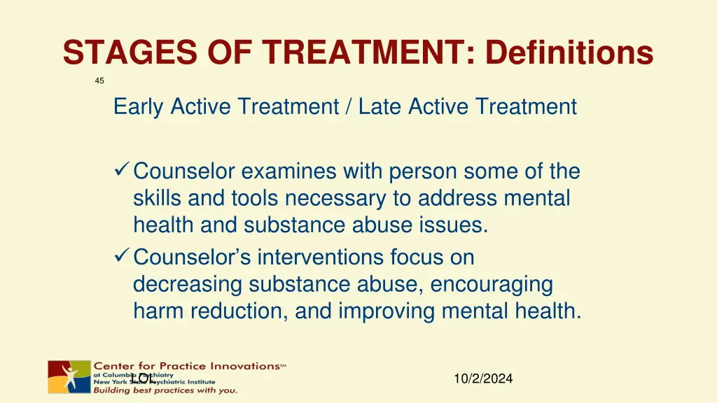 stages of treatment definitions 2