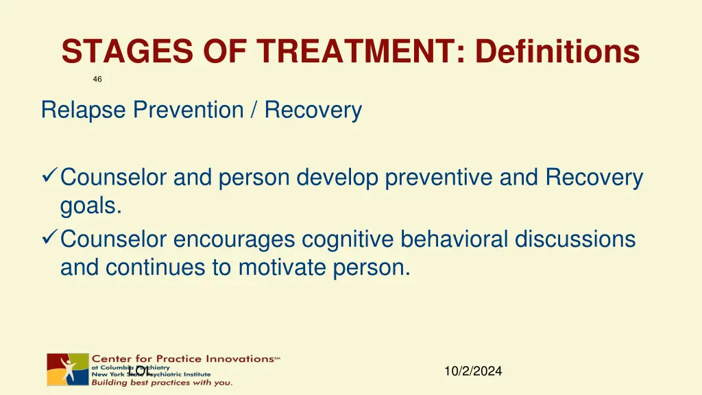 stages of treatment definitions 3