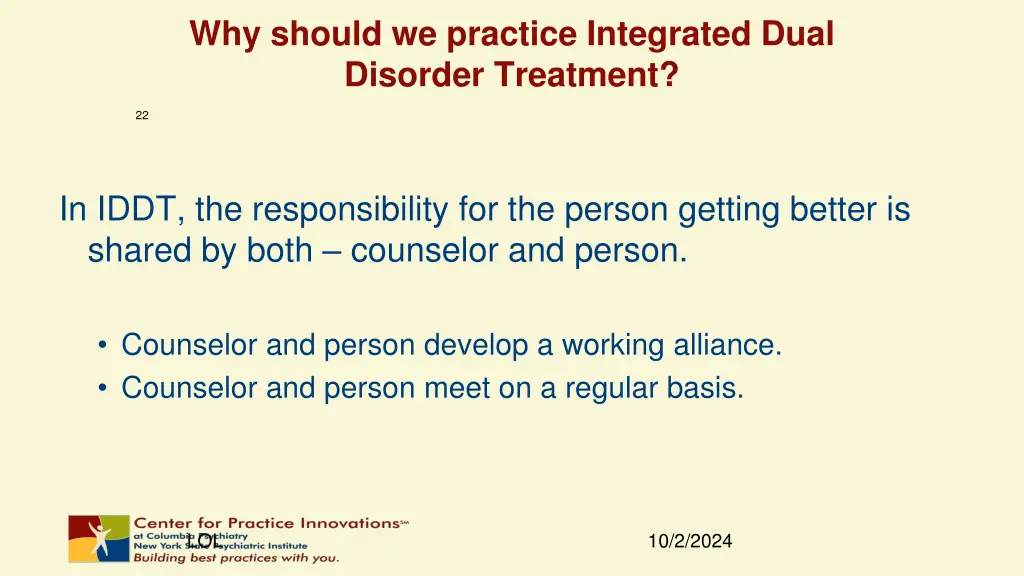 why should we practice integrated dual disorder 2