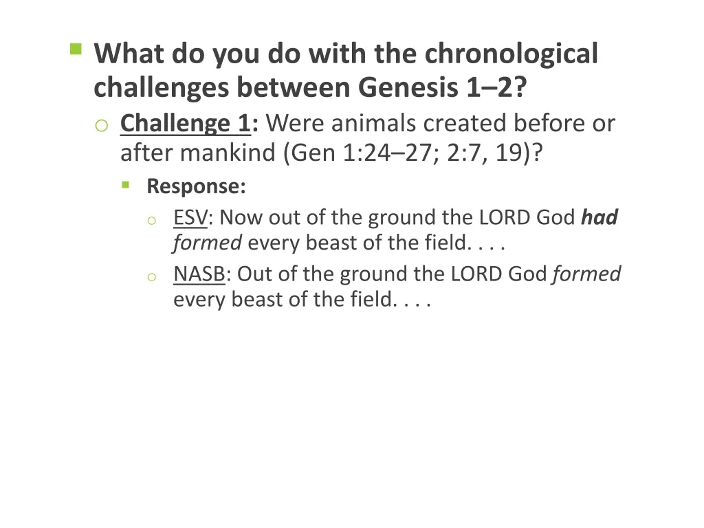 what do you do with the chronological challenges