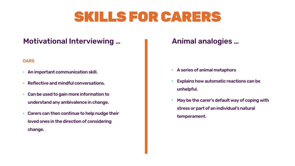 skills for carers