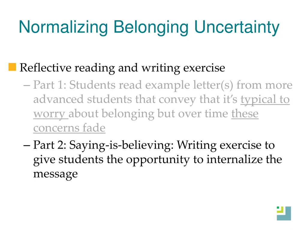 normalizing belonging uncertainty 3