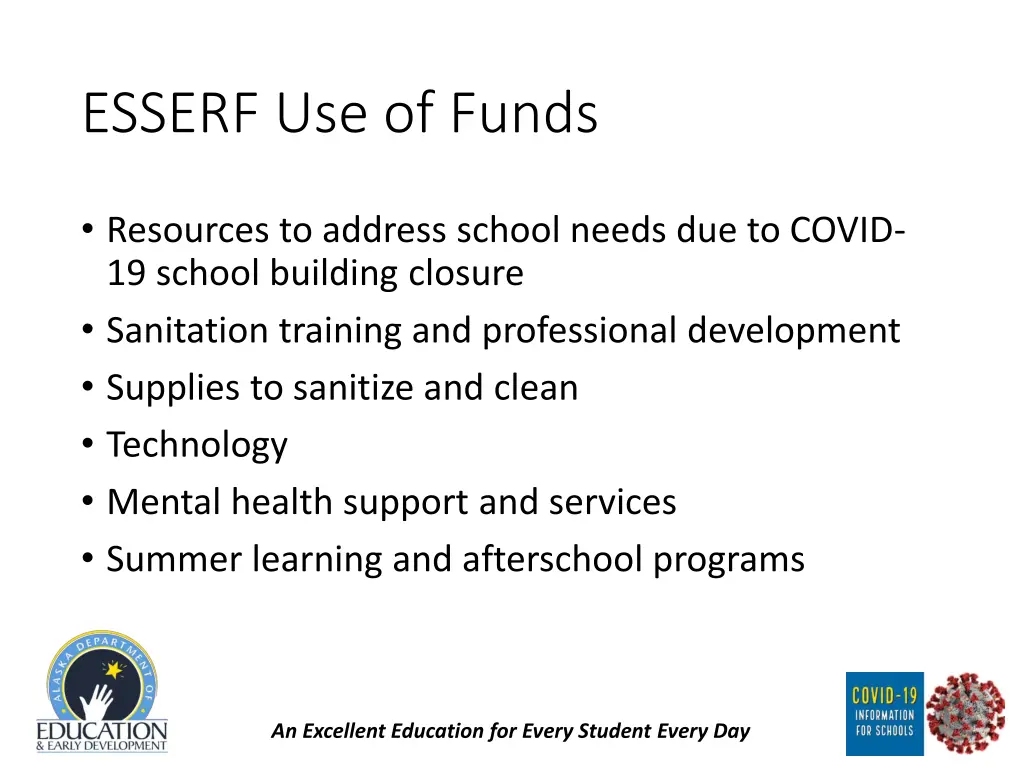 esserf use of funds