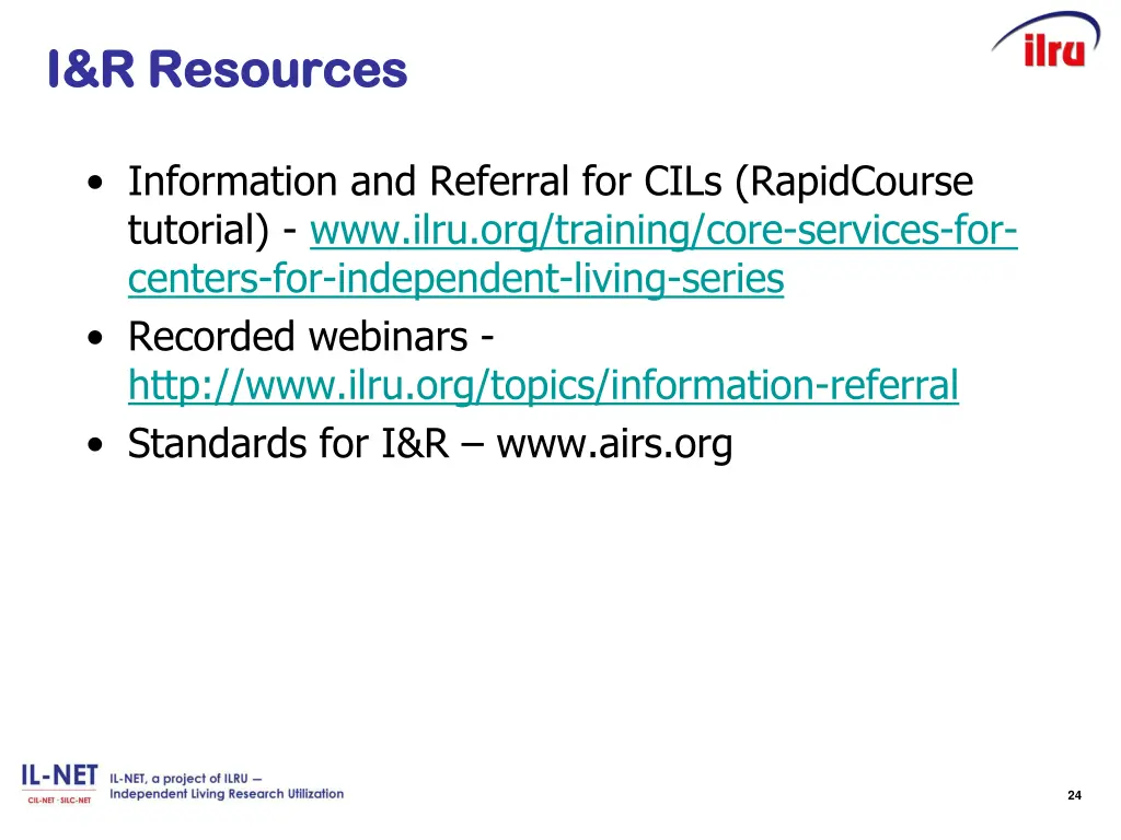 slide 24 i r resources i r resources