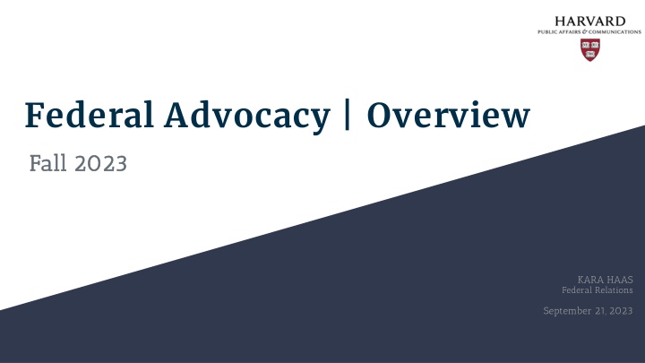 federal advocacy overview