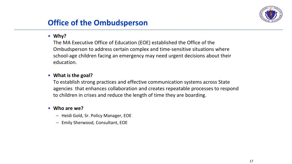 office of the ombudsperson