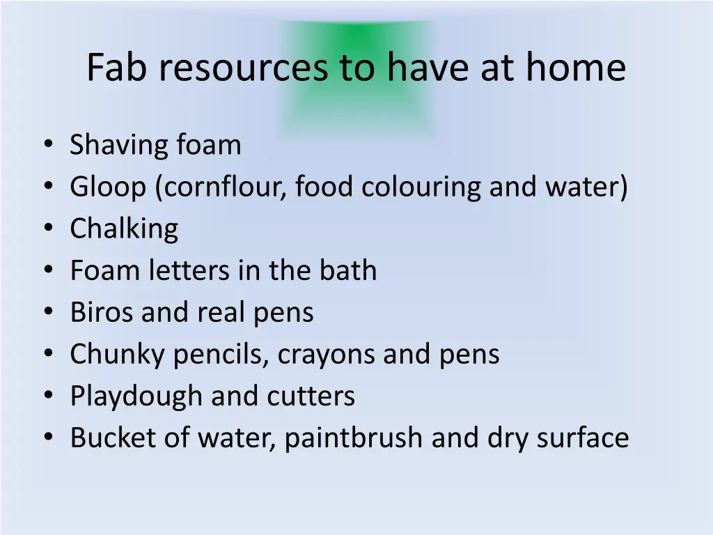 fab resources to have at home